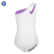 Women's diagonal shoulder bikini wetsuit 2mm with limestone neoprene for freediving, mermaid style, and kite surfing