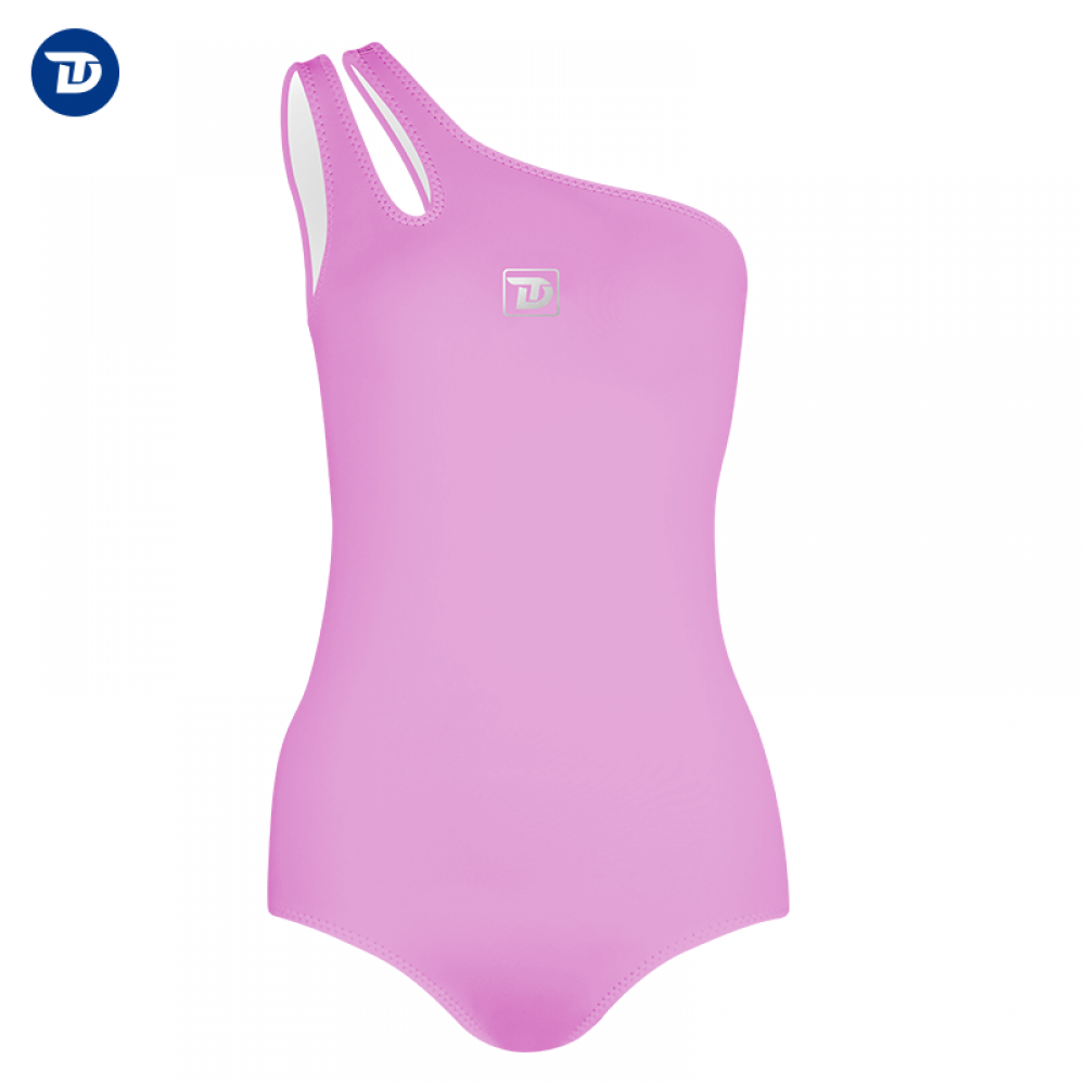 Women's diagonal shoulder bikini wetsuit 2mm with limestone neoprene for freediving, mermaid style, and kite surfing