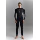 Men's 3mm surfing wetsuit with chest zip for scuba diving, freediving, surfing, and all water sports