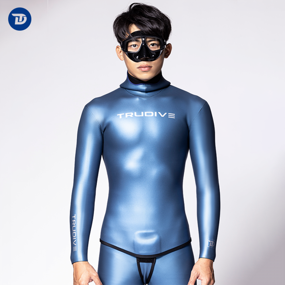 Men's glide skin freediving wetsuit 3/5mm from Trudive for spearfishing, deep diving, and competitive freediving