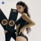 Black gold abyss bikini wetsuit 1.2mm from Trudive with TRUREAL fabric for freediving and snorkeling