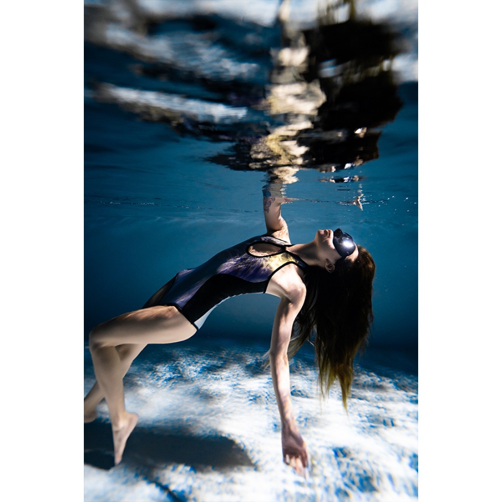 Sea Hare sleeveless cheongsam qipao bikini wetsuit 2mm in silver from Trudive for swimming, snorkeling, and paddleboarding