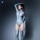 Armor Series bikini wetsuit 1.5mm in black from Trudive with front zip and backless cut for warm-water freediving