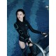 Armor Series bikini wetsuit 1.5mm in black from Trudive with front zip and backless cut for warm-water freediving