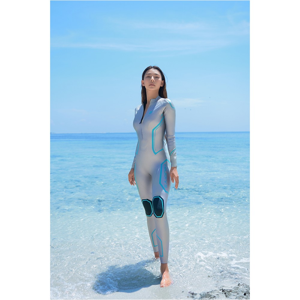 Armor Series men's longsleeve jumpsuit 1.5mm in black from Trudive for warm-water freediving