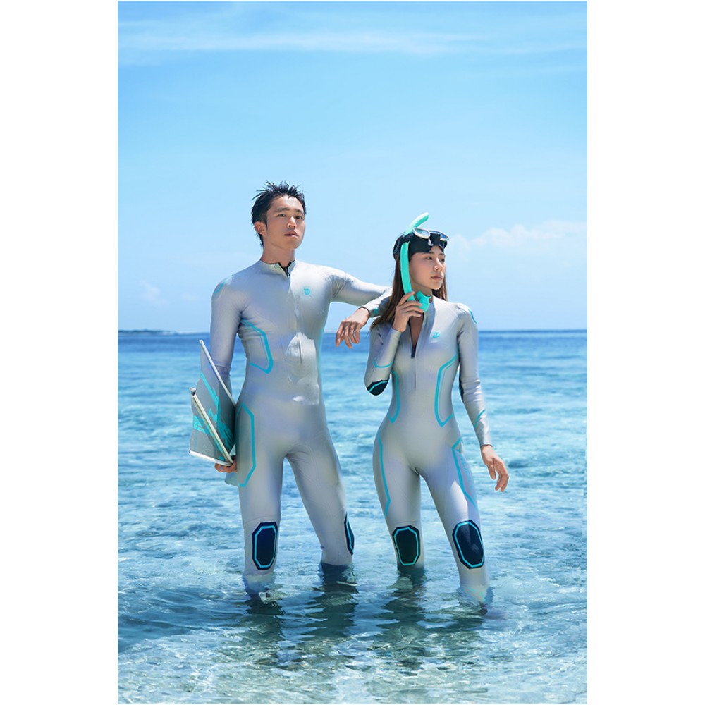 Armor Series men's longsleeve jumpsuit 1.5mm in black from Trudive for warm-water freediving