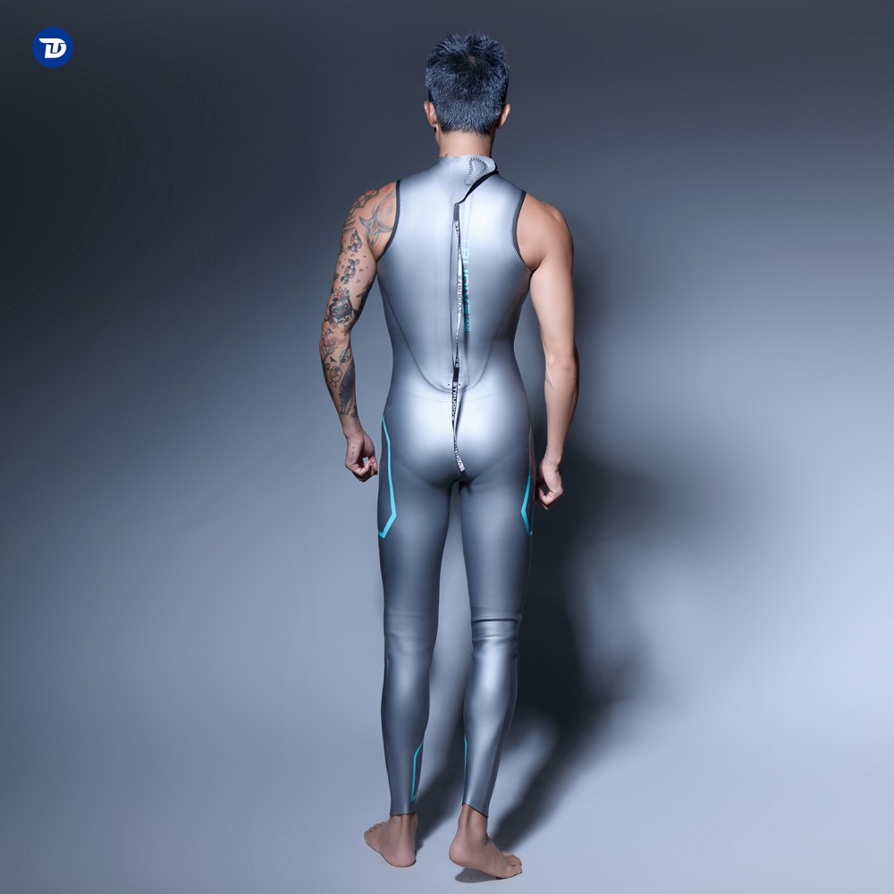 Armor Series men's sleeveless jumpsuit 1.5mm in black from Trudive for warm-water freediving