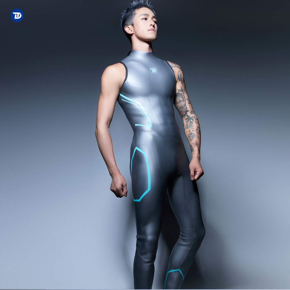 Armor Series women's sleeveless jumpsuit 1.5mm in black from Trudive for warm-water freediving