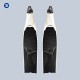 Manta Series carbon fiber freediving fins with manta ray and starry sky print in black and white from Trudive