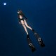 Manta Series carbon fiber freediving fins with manta ray and starry sky print in black and white from Trudive