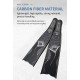 Manta Series carbon fiber freediving fins with manta ray and starry sky print in black and white from Trudive