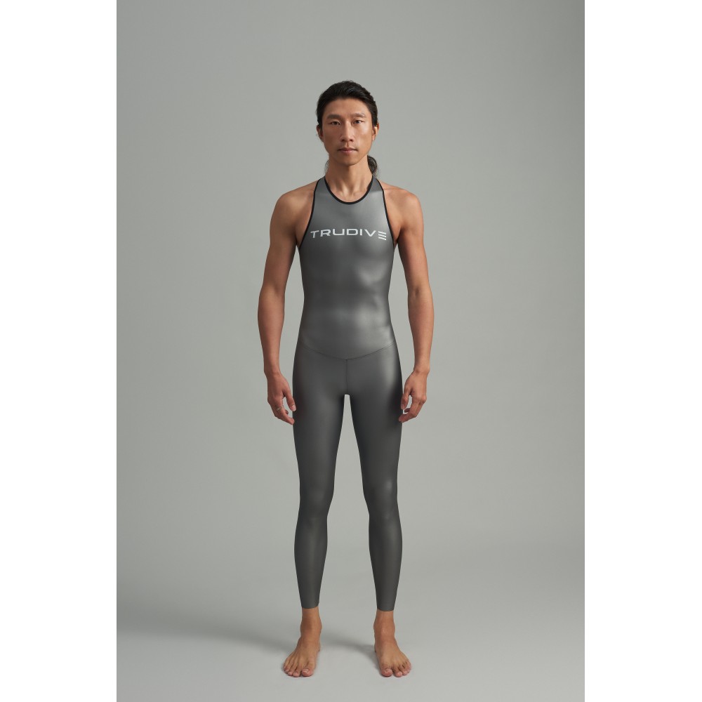 Men - Men's no collar sleeveless Jumpsuit Classic 0.7mm