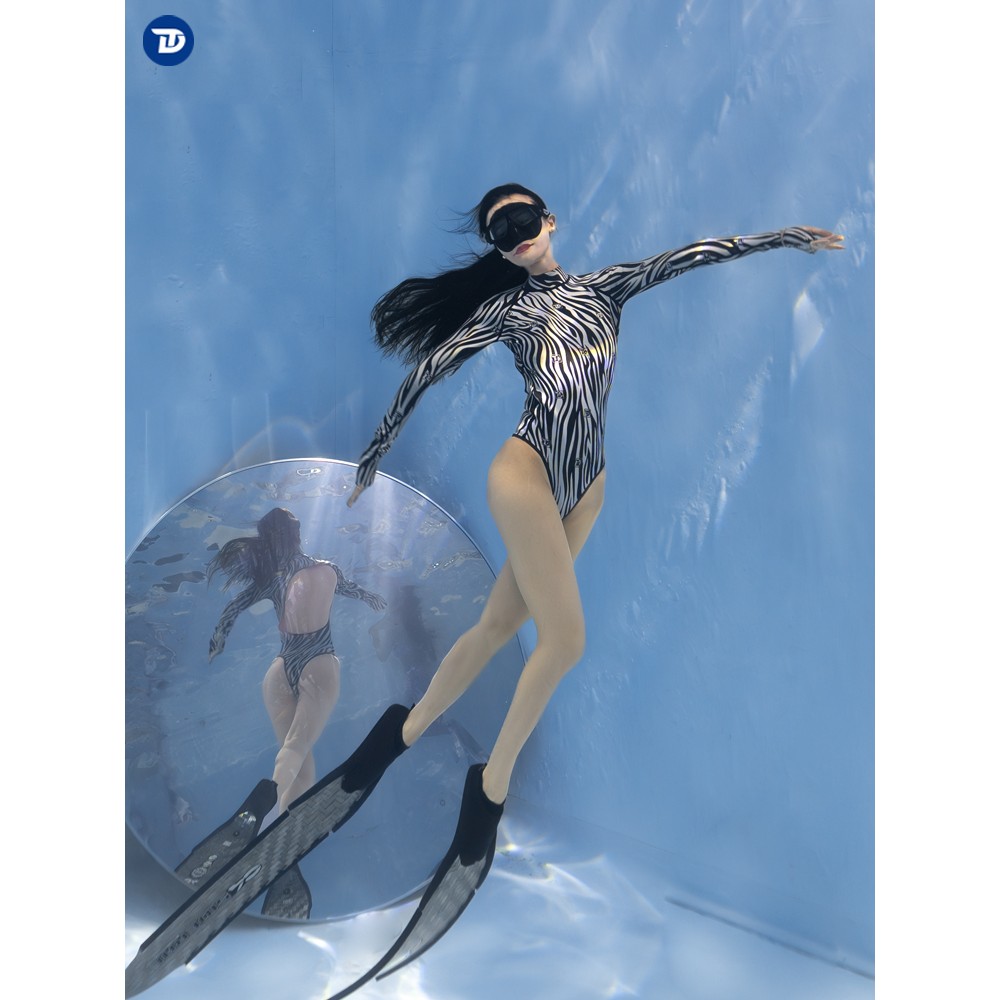 Women - Zebra Print Series Bikini Backless Wetsuit 2mm
