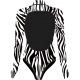 Women - Zebra Print Series Bikini Backless Wetsuit 2mm