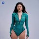Women - Turquoise Snake Skin Pattern BIKINI Wetsuit 2mm