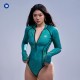 Women - Turquoise Snake Skin Pattern BIKINI Wetsuit 2mm